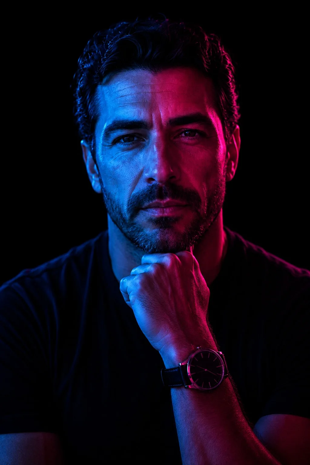 Dual-Gel Blue & Magenta Lighting Portrait — 5
